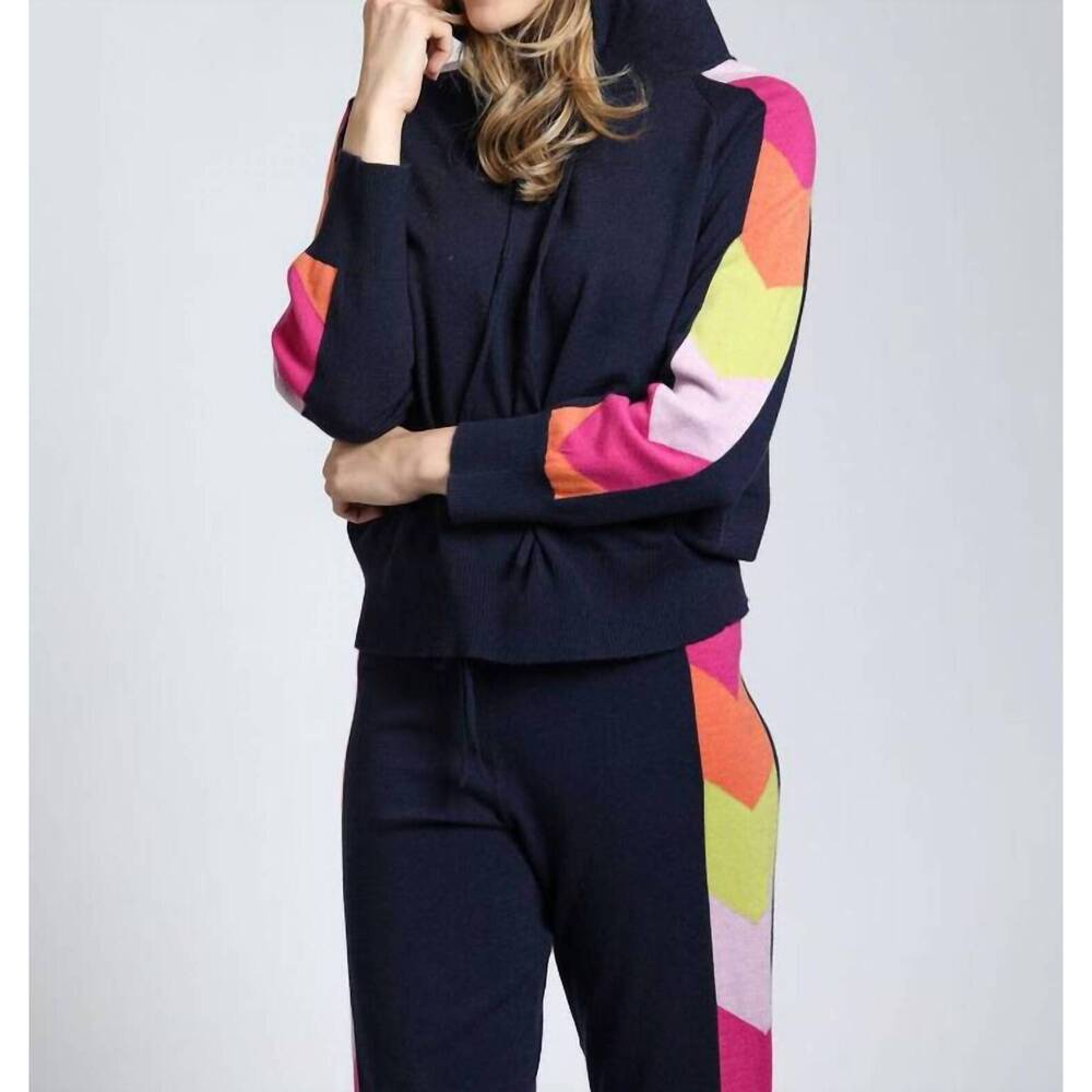 NEW APNY colorful side stripe hoodie in multi